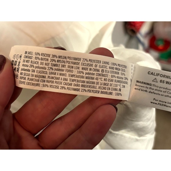 English Factory Mixed Media Mini Dress Womens XS White Knit Bodice Puff Sleeve - Picture 8 of 11